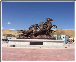 鑄銅關公 銅八駿馬