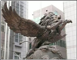 帶翅膀景觀銅獅子 帶翅膀景觀銅獅子