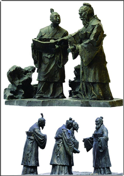 孔子講學(xué)鑄銅像 孔子講學(xué)鑄銅像