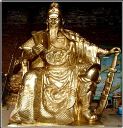 大型鎏金關公銅雕 大型鎏金關公銅雕