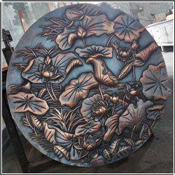 荷花銅浮雕 荷花銅浮雕