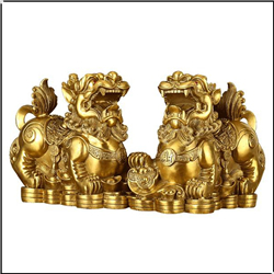 連體銅貔貅擺件 連體銅貔貅擺件