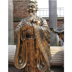 鑄銅關公 鑄銅孔子銅像加工