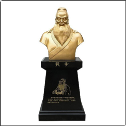 鎏金孔子半身像鑄造 鎏金孔子半身像鑄造