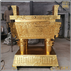 鑄銅關公 廠家定做銅鼎雕塑擺件