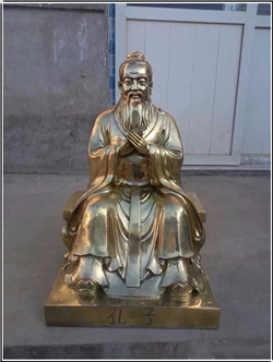 鑄銅坐像孔子雕塑 鑄銅坐像孔子雕塑