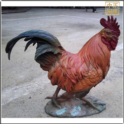 彩繪銅公雞 彩繪銅公雞
