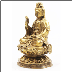 蓮花底座銅觀音 蓮花底座銅觀音