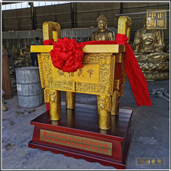 鑄銅關公 鎏金銅鼎鑄造