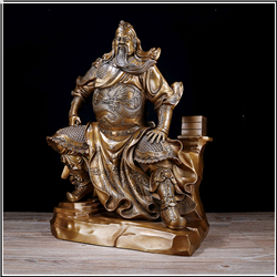 鑄銅關公 坐式銅關公雕塑鑄造加工