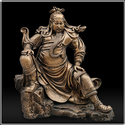 鑄銅關公 坐式關公銅雕