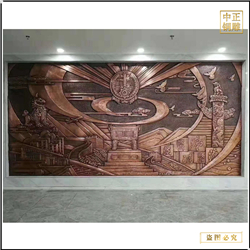 鑄銅關公 室內鍛銅浮雕鑄造