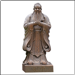 鑄銅關公 廠家鑄造孔子雕像