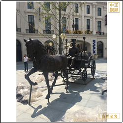 鑄銅關公 步行街銅雕塑加工