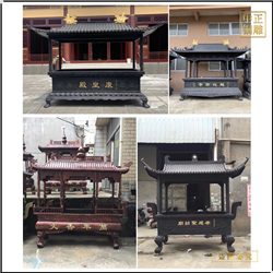 鑄銅關(guān)公 鑄造禪寺長方形銅香爐