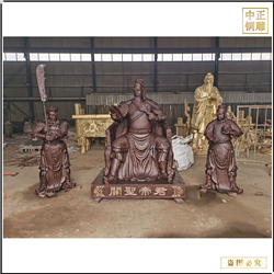 鑄銅關公 大型鑄銅關公擺件