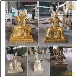 鑄銅關公 鑄造銅關公廠家