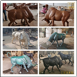 工廠批發純低頭銅牛擺件