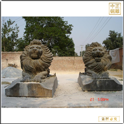 鑄銅關(guān)公 大型3米西方銅獅子定制