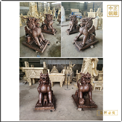 鑄銅關(guān)公 門口銅麒麟制作加工