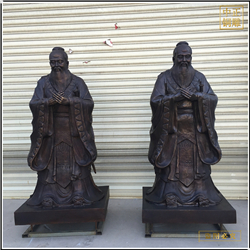 鑄銅關(guān)公 孔子雕塑校園擺件