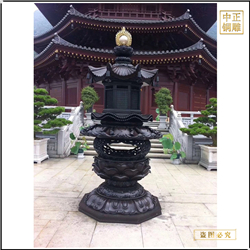 鑄銅關公 供應寺院門前銅香爐