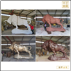 鑄銅關公 大號開荒銅牛擺件