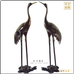 鑄銅關公 室外仙鶴銅雕塑鑄造