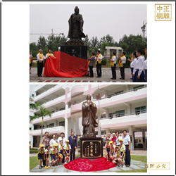 鑄銅關公 室外文化名人孔子雕塑擺件