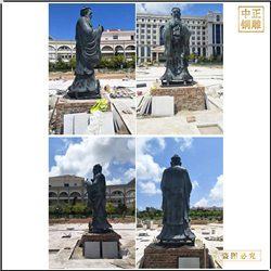 鑄銅關公 批發(fā)孔子雕塑廠家