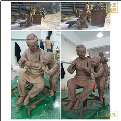 鑄銅關公 捏糖人銅雕塑