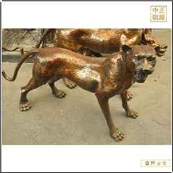 純銅仿古小型金錢豹鑄造廠 純銅仿古小型金錢豹鑄造廠