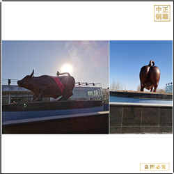 鑄銅關公 大型純銅牛擺件