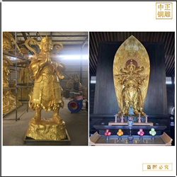 鑄銅關公 純銅韋馱銅佛像加工