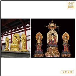 鑄銅關公 1米高西方三圣佛像