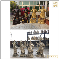 鑄銅彩繪紅臉關(guān)公雕塑 鑄銅彩繪紅臉關(guān)公雕塑