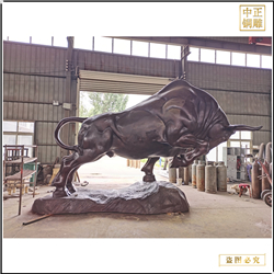 現貨銷售開荒銅牛雕塑 