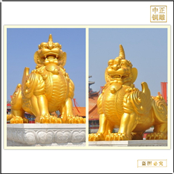 室外大型銅貔貅雕塑生產加工 室外大型銅貔貅雕塑生產加工