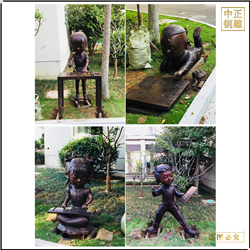 各種公園小孩銅雕塑 各種公園小孩銅雕塑