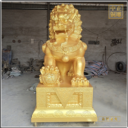 鑄銅獅子雕塑 鑄銅獅子雕塑