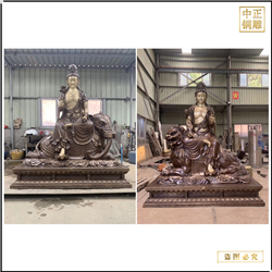 寺院廟宇文殊普賢銅雕塑 寺院廟宇文殊普賢銅雕塑