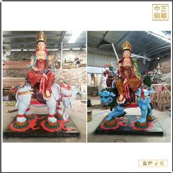 文殊普賢銅像定制 文殊普賢銅像定制