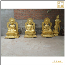 2米西方三圣銅像定制 2米西方三圣銅像定制