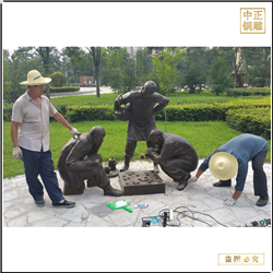 園林下鄉(xiāng)棋人物雕塑