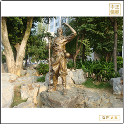 古代人物遙望遠方銅雕塑 古代人物遙望遠方銅雕塑