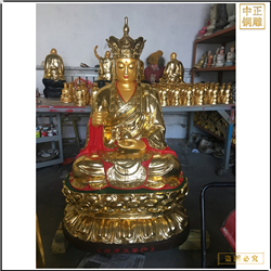 寺廟鎏金地藏王銅佛像定制 寺廟鎏金地藏王銅佛像定制