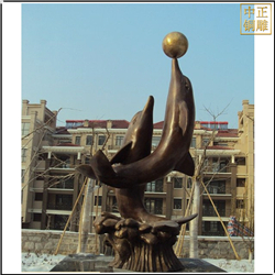 海豚動物銅雕塑 海豚動物銅雕塑