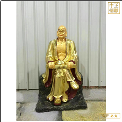 貼金十八羅漢雕塑鑄造 貼金十八羅漢雕塑鑄造