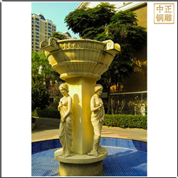 鑄銅關(guān)公 小區(qū)西方人物噴泉銅雕塑