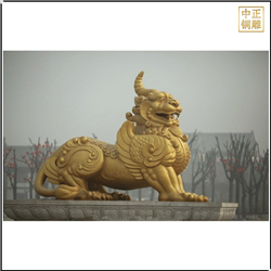 純黃銅獬豸雕塑定制價(jià)格 純黃銅獬豸雕塑定制價(jià)格